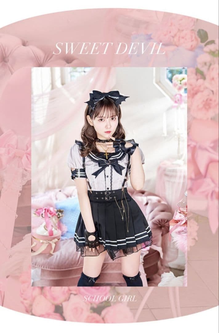 新品♡マリームーン Malymoon スイートデビルスクールガール ブラック
