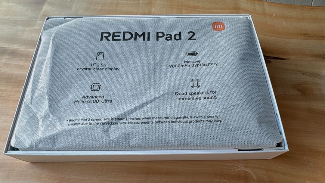 REDMI Pad 2 4GB+128GB Wi-Fiモデル ミントグレー