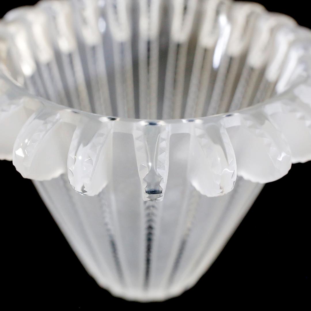 【美品 送料込】ラリック ロワイヤ 花瓶 クリスタル Royat LALIQUE