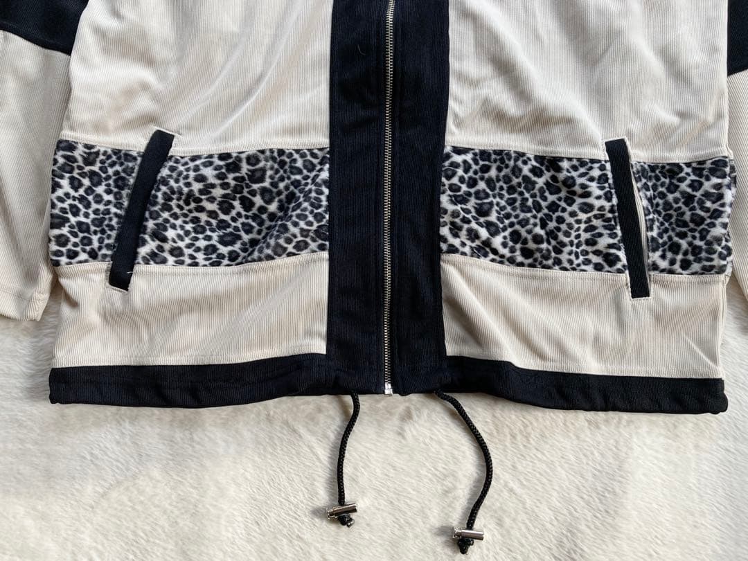 GALFY by CRUTCH 異素材　切替　レオパード柄 パーカーセットアップ