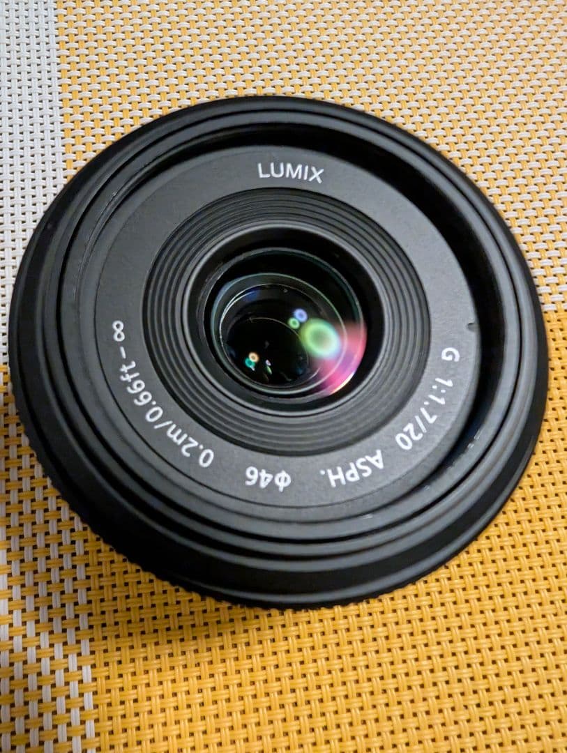 Panasonic Lumix f1.7 20mmm.単焦点レンズ