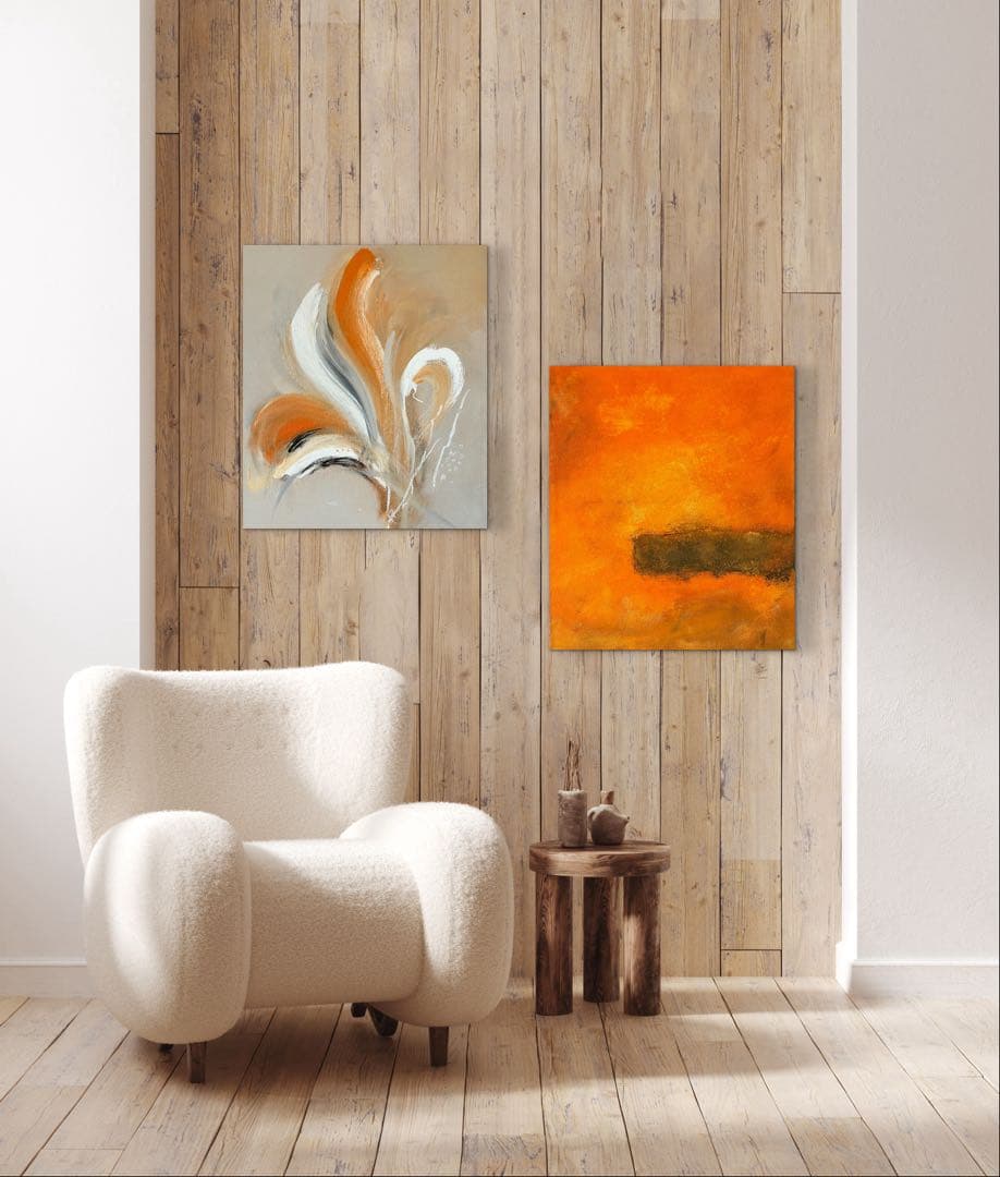 現代アート　53×45.5㎝　2枚セット　モダン　アートパネル　インテリア　絵画