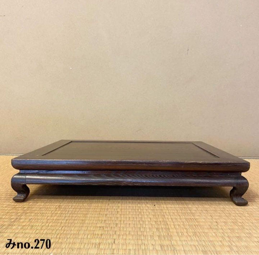 家具職人によるオリジナル一品手作り花台　木製花台 ダークブラウン