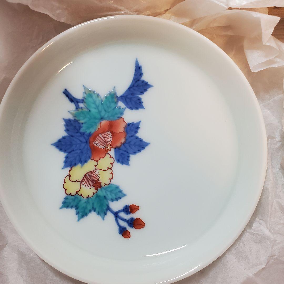 【新品未使用】今右衛門 錦絵 変り皿 2枚セット 人間国宝