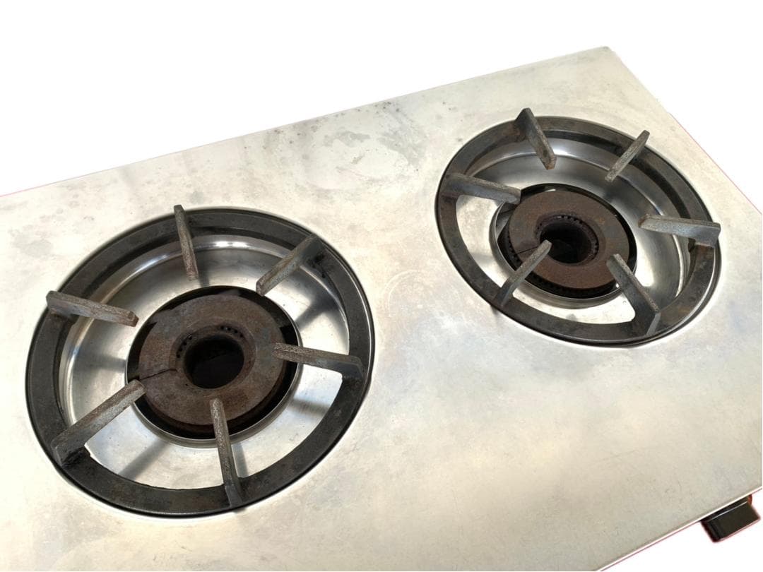 タニコー 業務用卓上型2口ガスコンロ TGU-75 LPガス ガステーブル 厨房