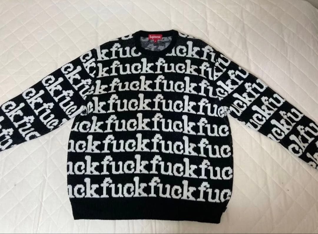 Supreme Fuck Sweater Black Mサイズ