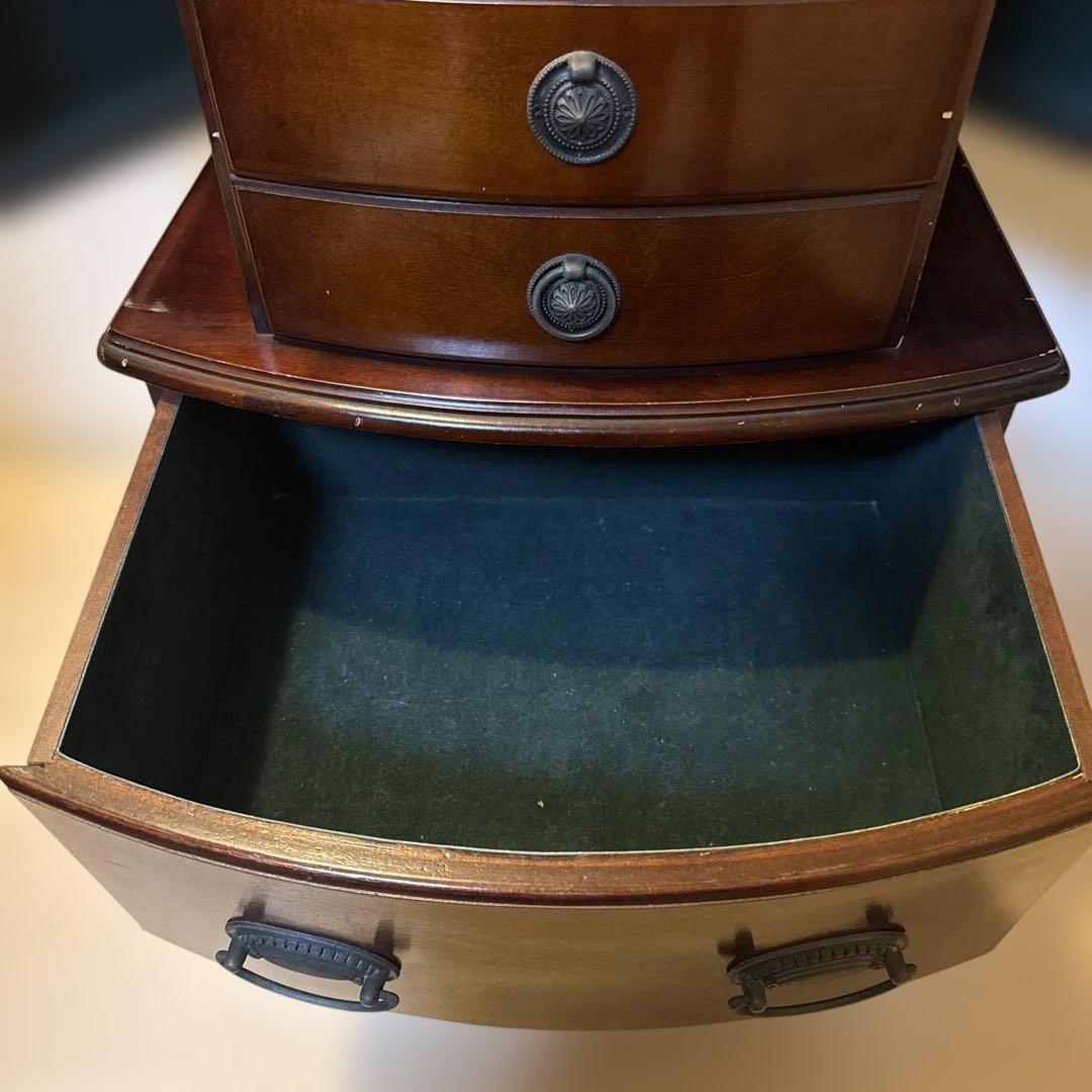 レア　ダークブラウン ジュエリーボックス ミラー付き