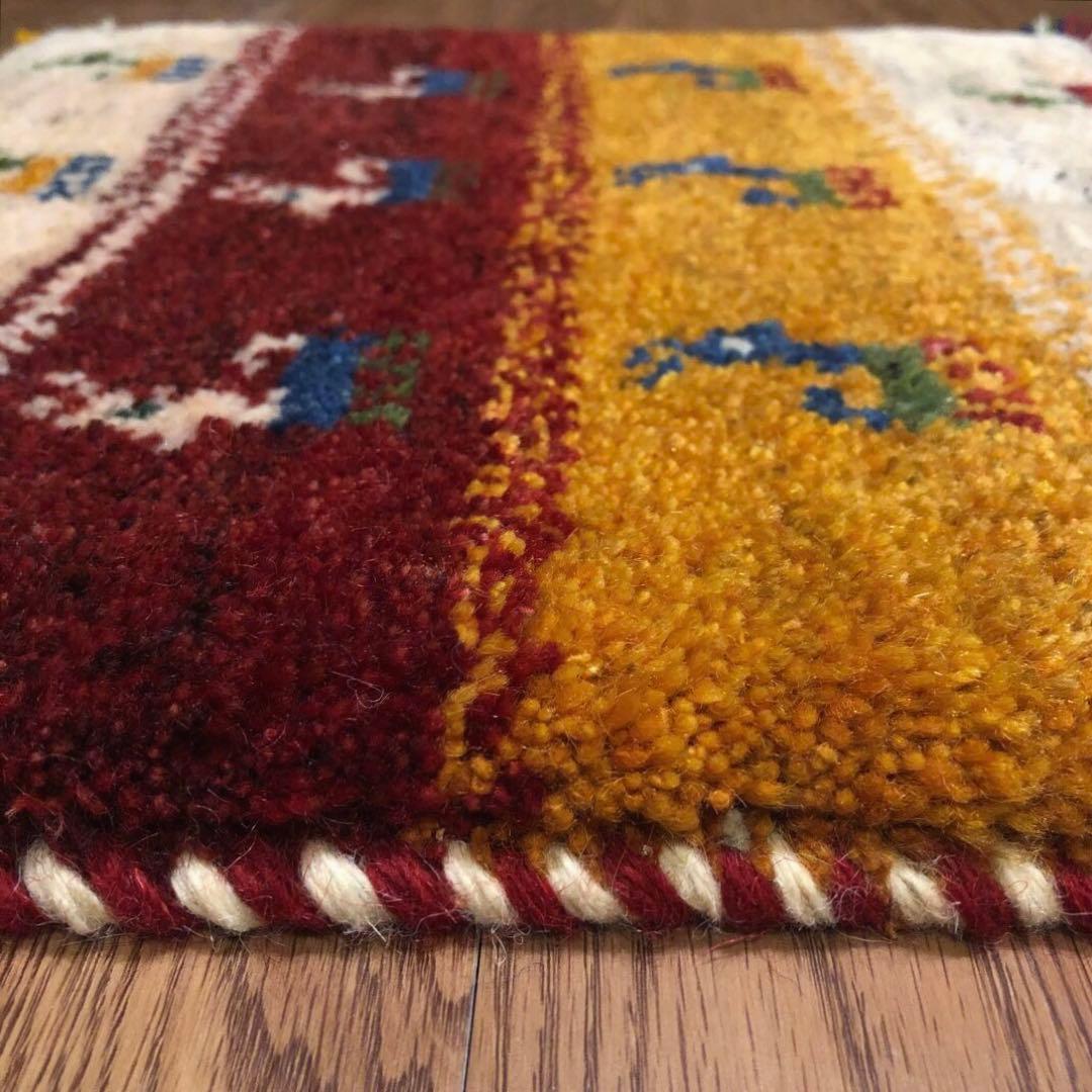 ペルシャギャッベ (ギャベ) チェアマット 椅子の座布団 No.11362