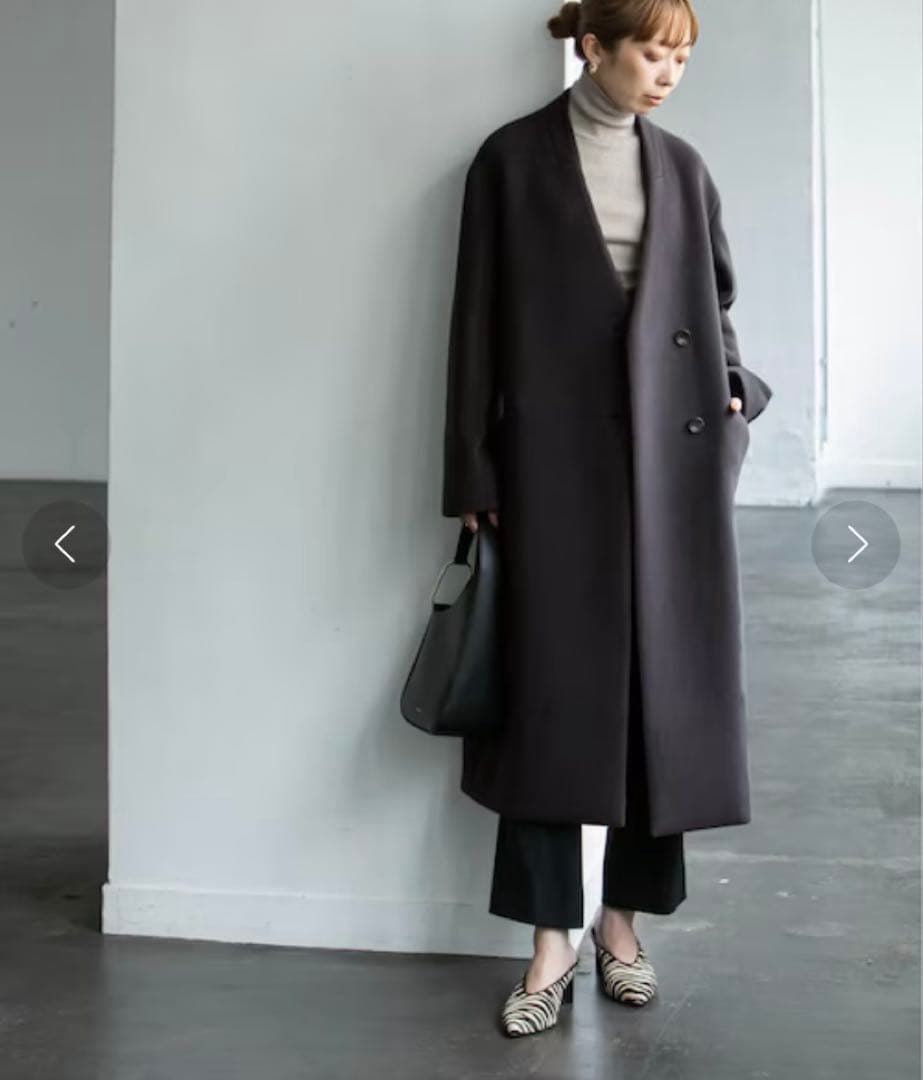 完売品♡Noble カシミヤ MTRチェスターディテールVカラーコート
