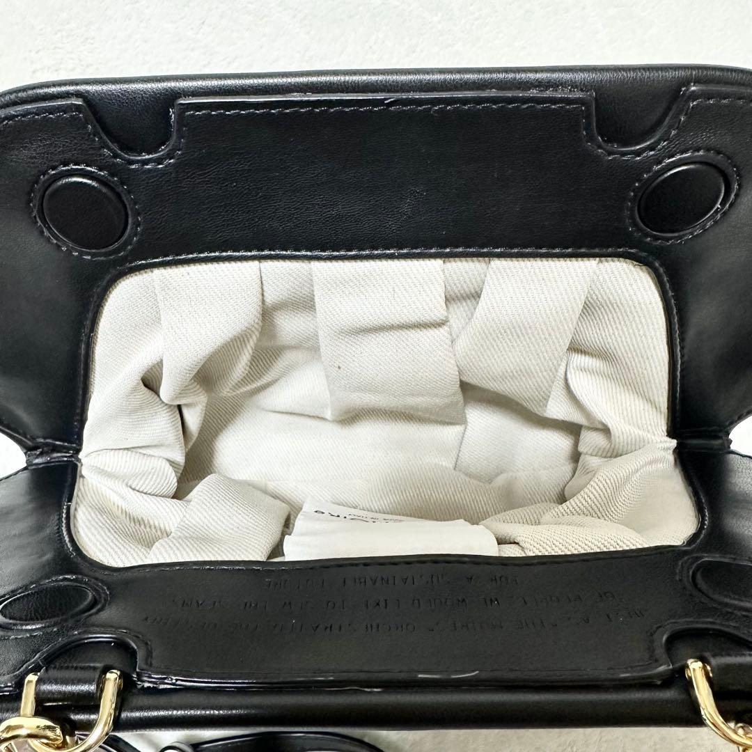 【美品】テモワール ショルダーバッグ クラッチバッグ 2way レザー ブラック