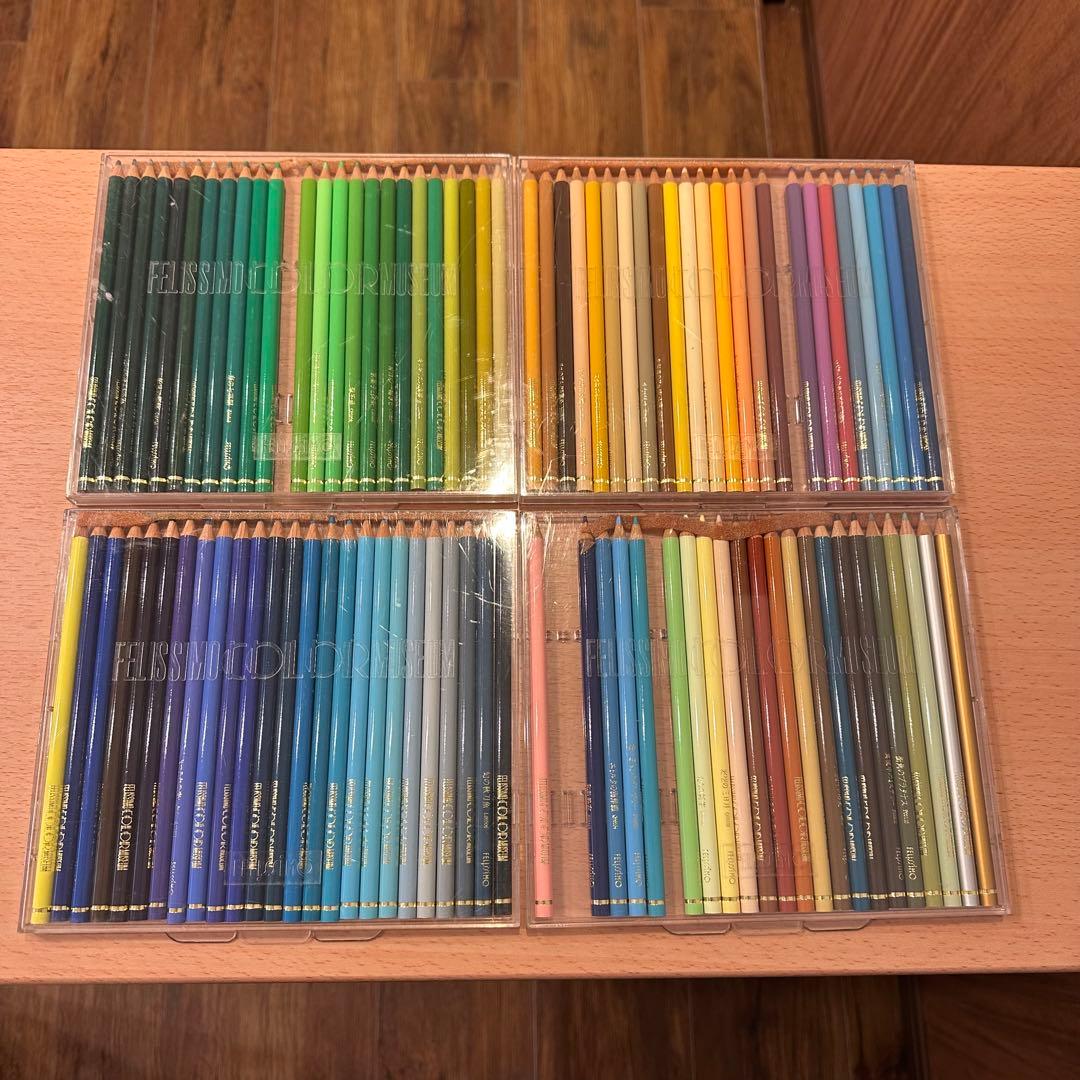 フェリシモ 色鉛筆 25色×16ケース セット 使用済み