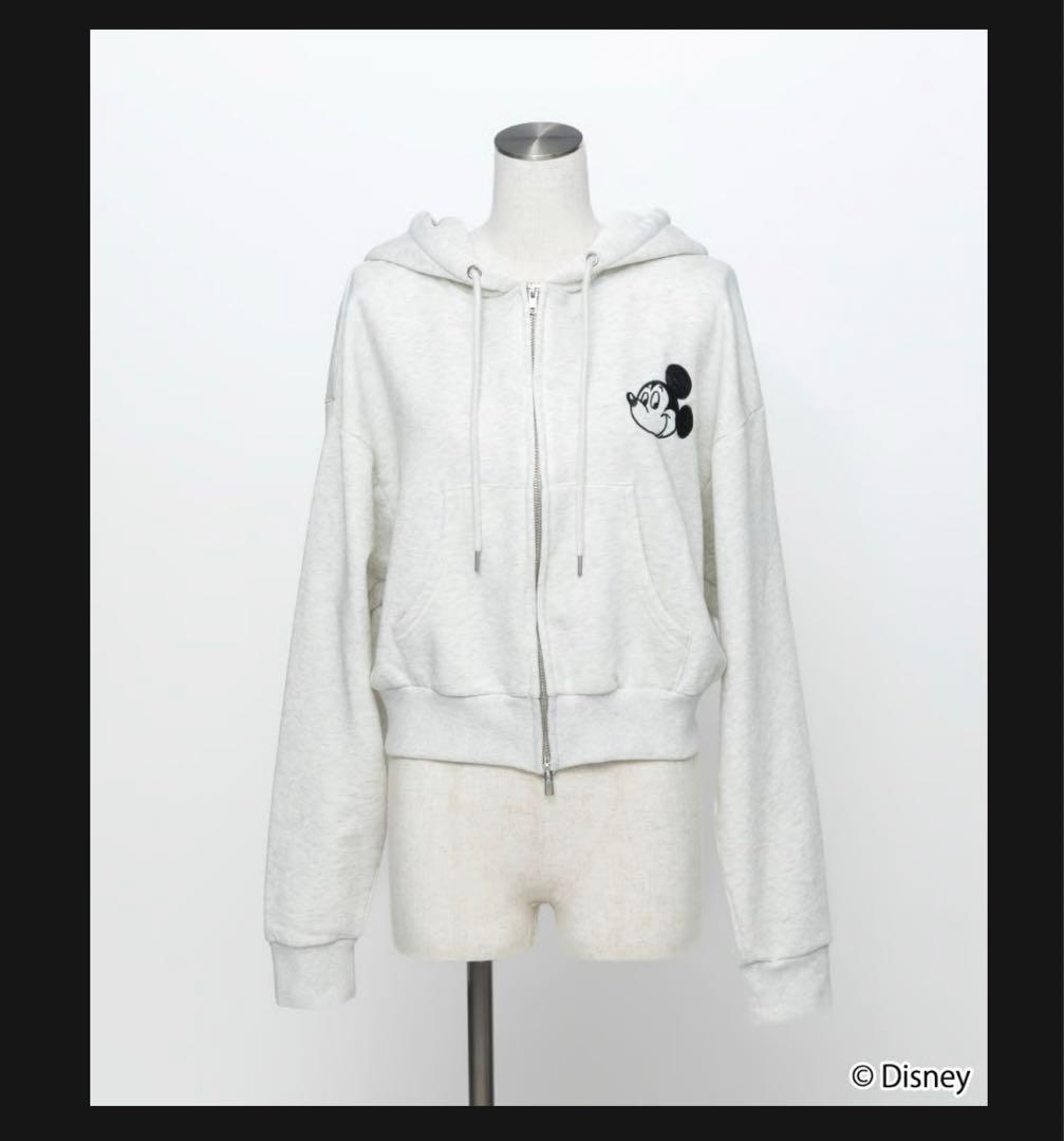wcjミッキーマウス フードパーカー グレー