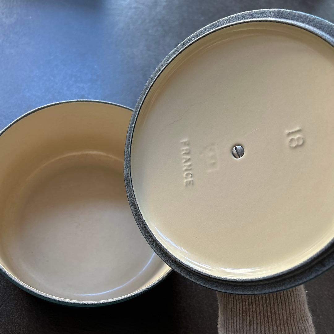 LE CREUSET ターコイズ 両手鍋 18cm