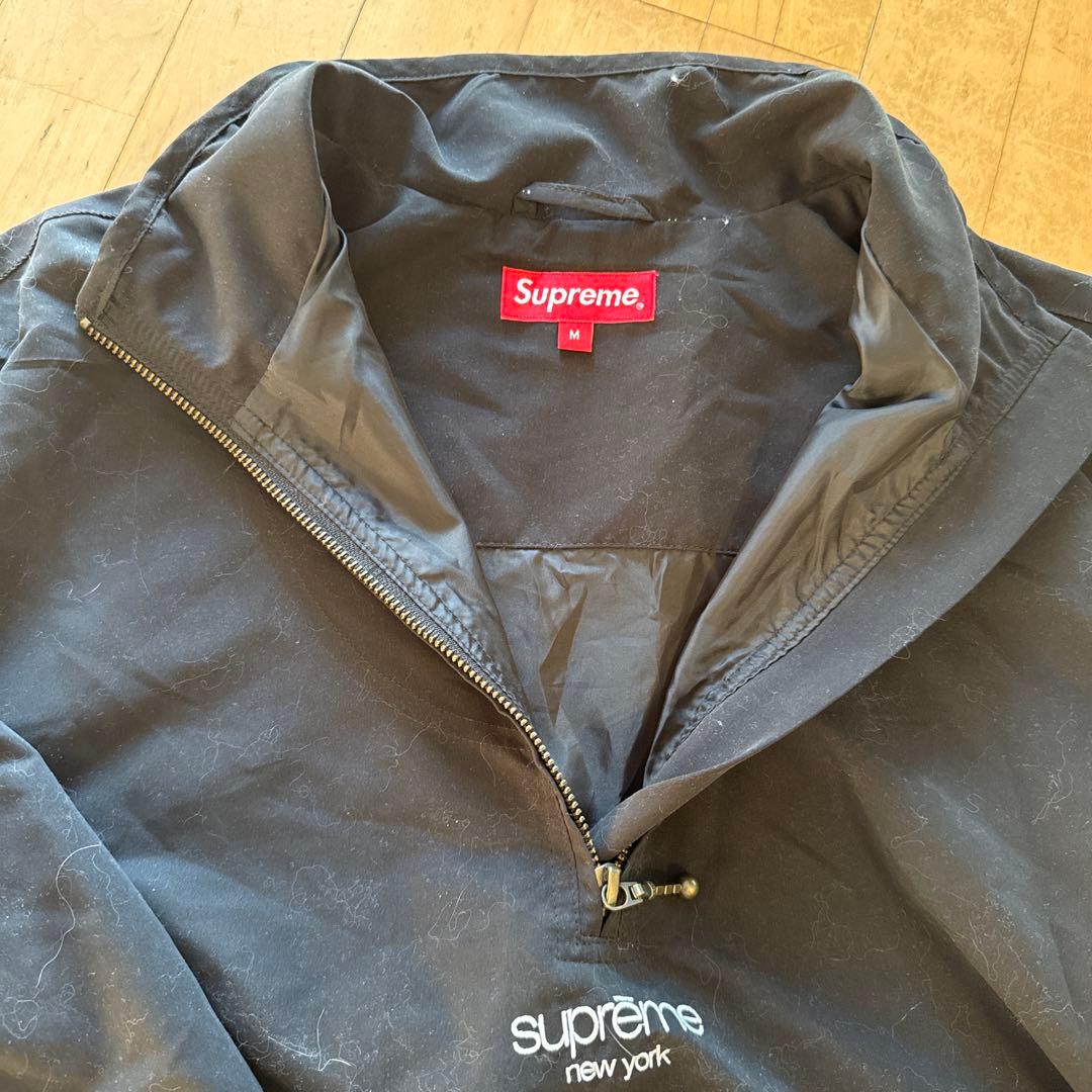 Supreme ハーフジップ ナイロンジャケット M ブラック