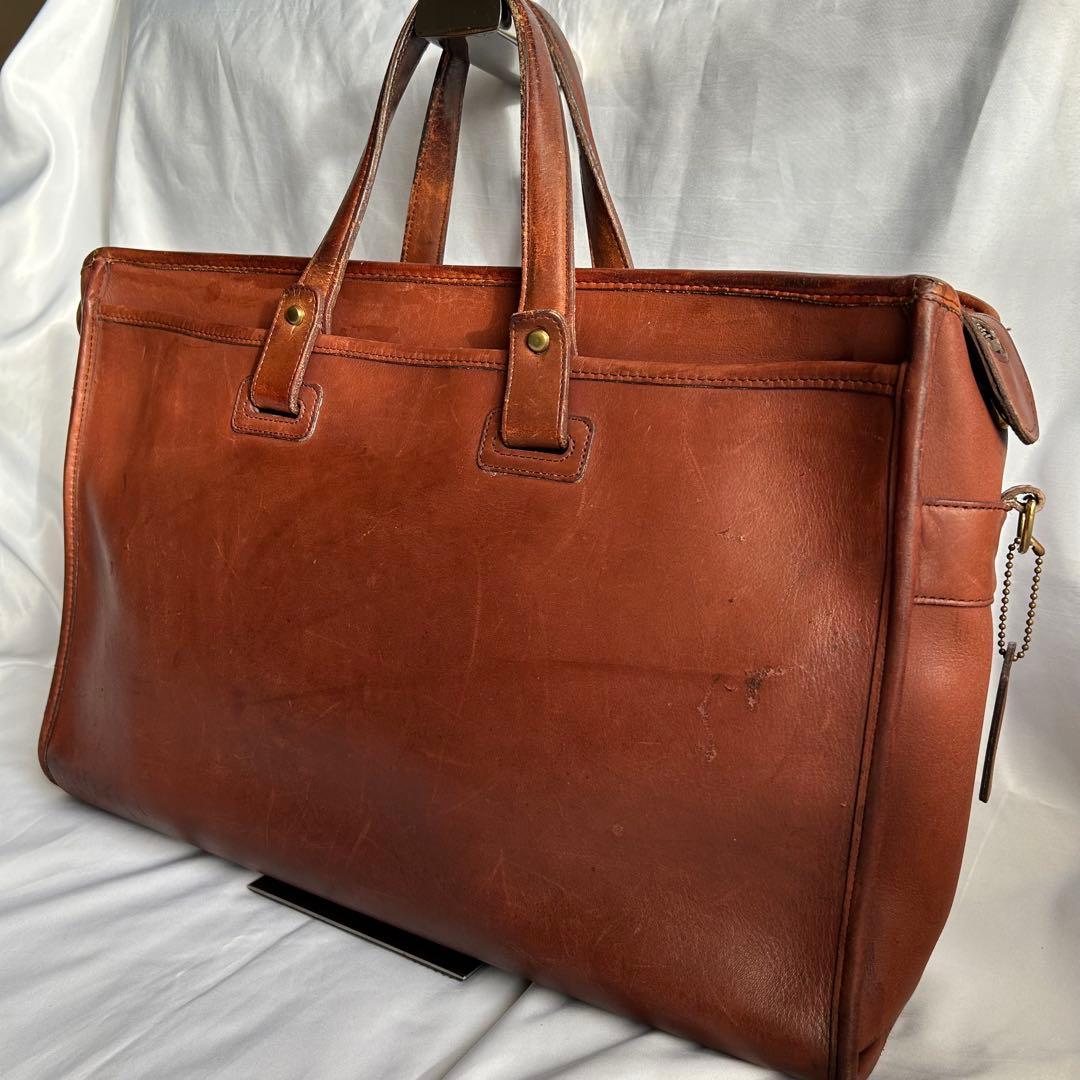 【希少】80s USA製 オールドコーチ レザー ビジネスバッグ 2way 茶