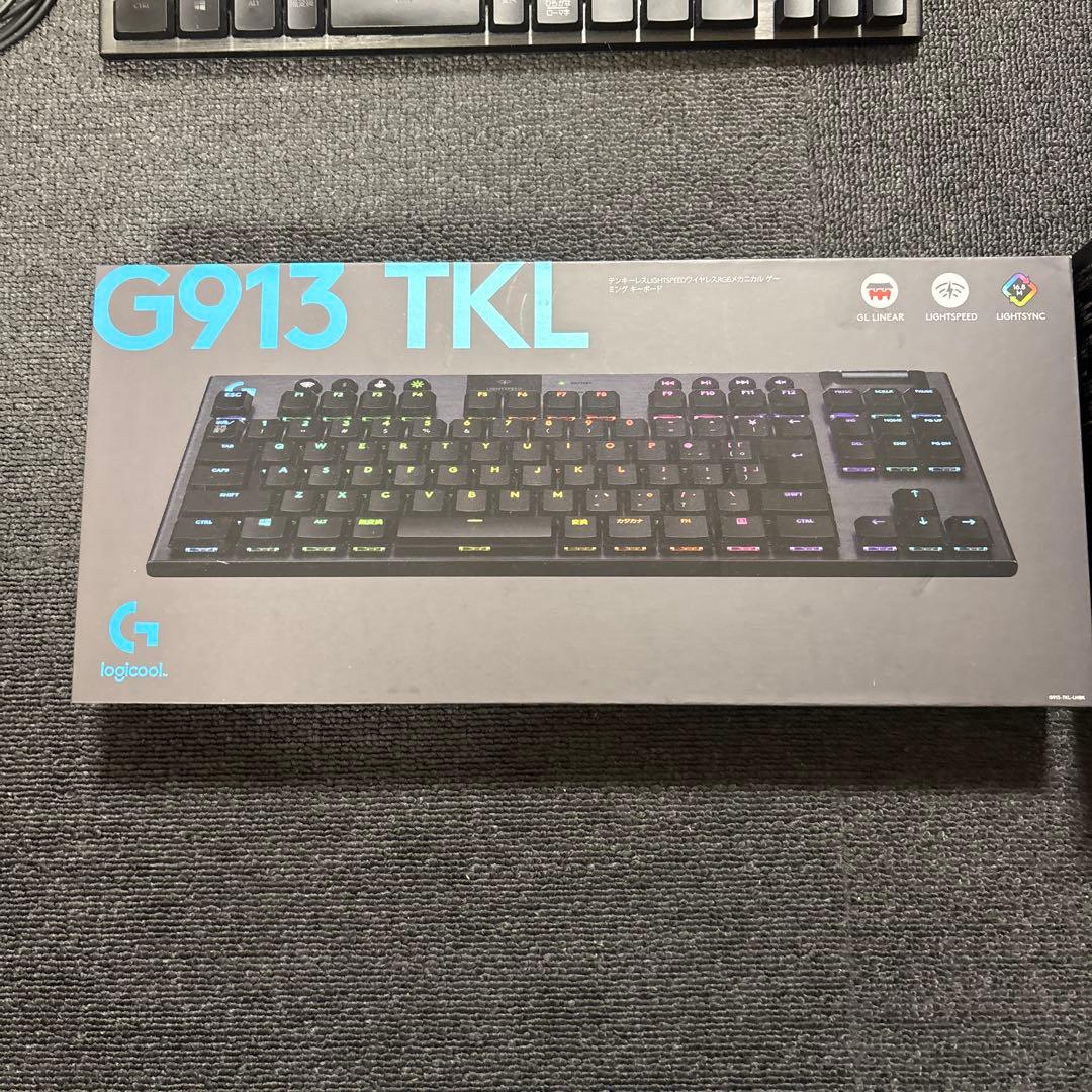 ロジクール Pro X ワイヤレスキーボード&マウスG913-TKL 箱付き