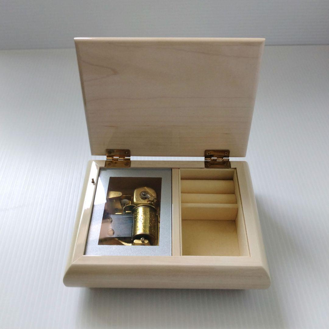 オルゴール ジュエリーボックス アクセサリーケース 木製 メイプル ホワイト