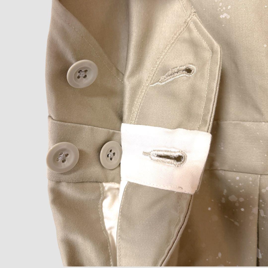 NEAT ニート　オーバーオール　ペイント加工　白ペンキ　サロペット　ベージュ