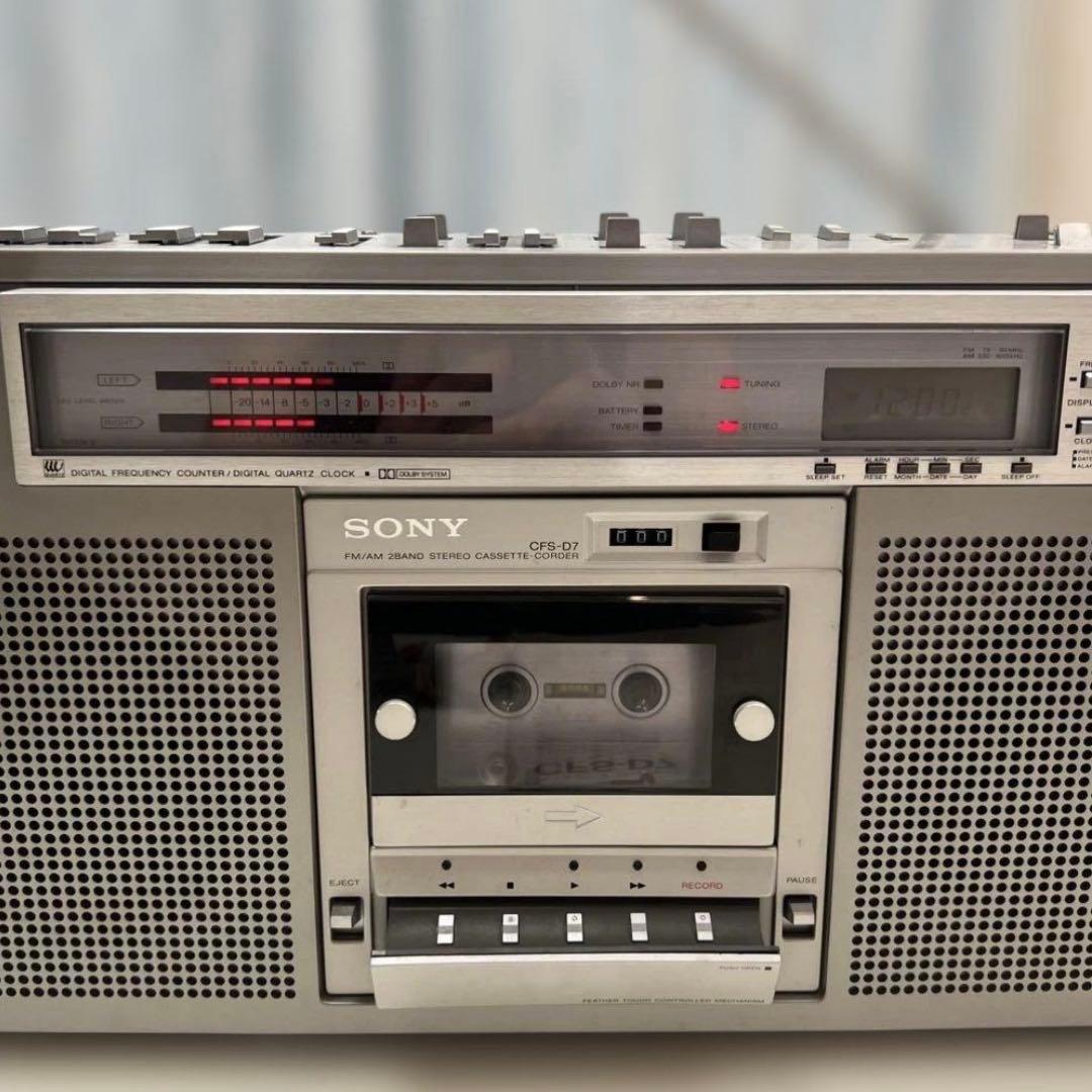 SONY ステレオカセットコーダー CFS-D7 FM/AMクロック 取説付き