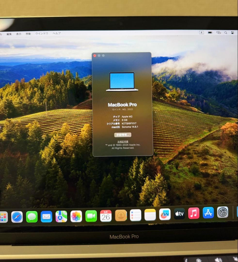 MacBook M2 Pro 2022｜タッチバー付｜8GB/256GB/99%