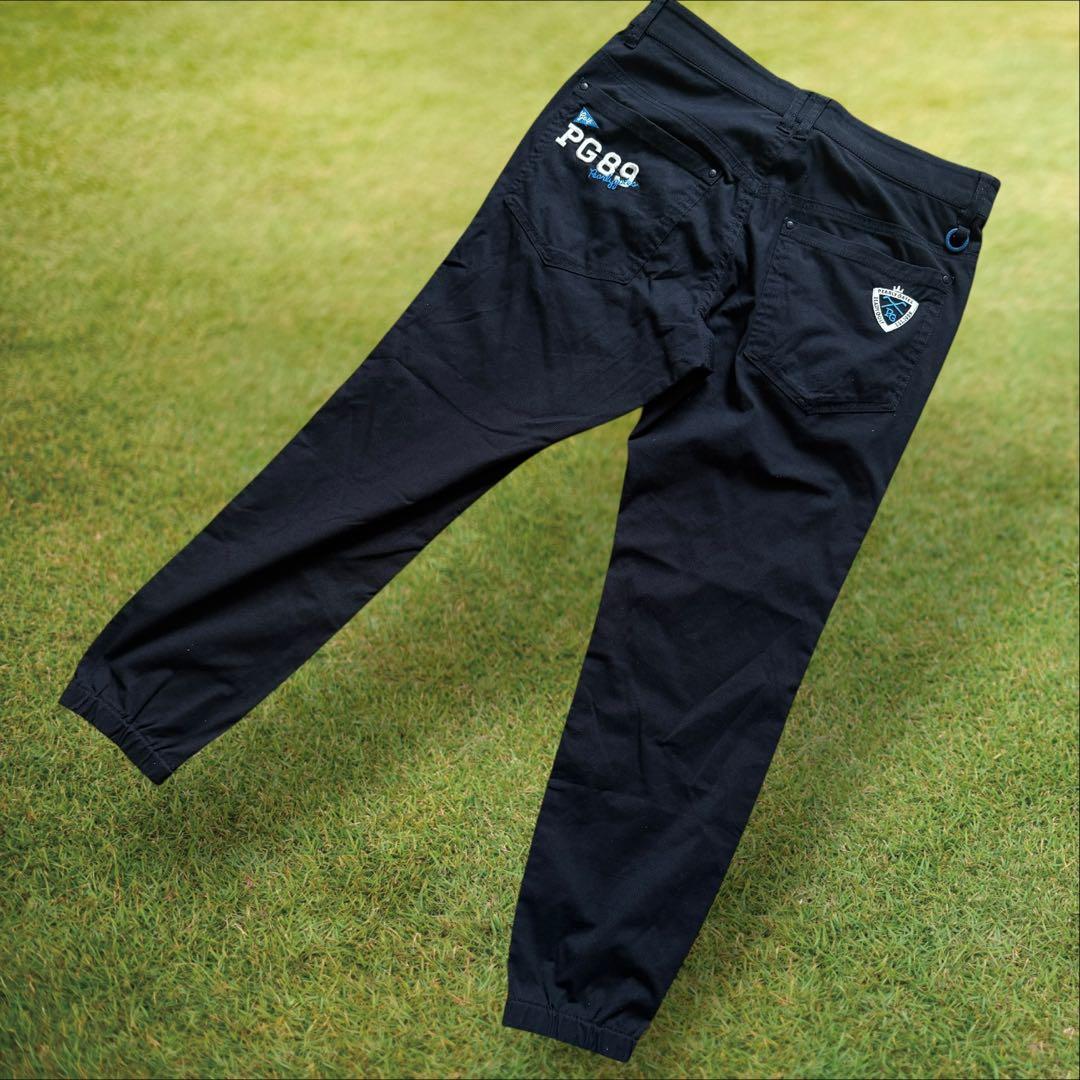 パーリーゲイツ　ジョガーパンツ　S〜M相当　紺　濃紺　ネイビー　コットン素材　3