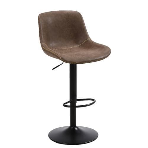 カウンターチェア　2脚　セット　ハイチェア　調整可能　ブラウン　回転