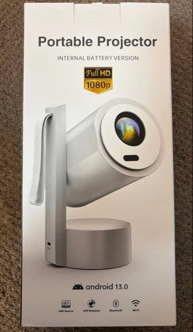 新品　プロジェクター バッテリー内蔵　充電式　オートフォーカス 自動台形補正