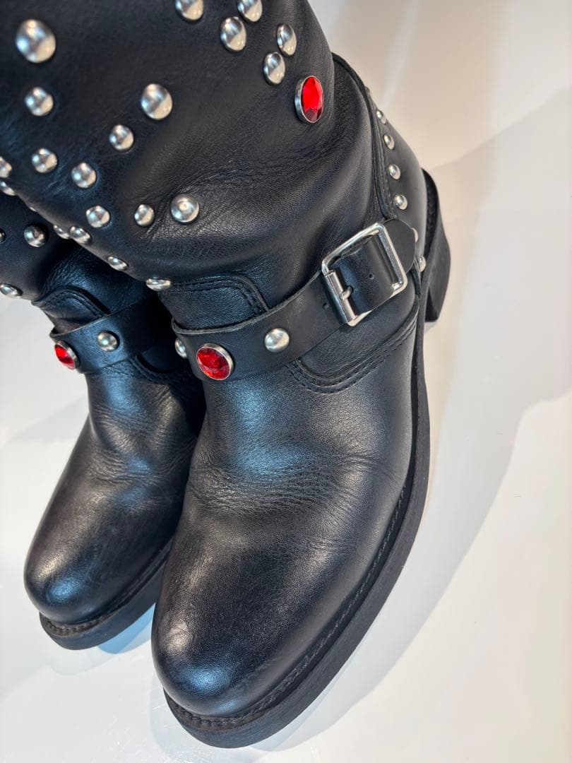 ［02aw］ジュンヤワタナベコムデギャルソンマンピンク　スタッズブーツ