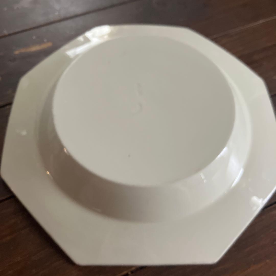 フランスアンティーク　クレイユエモントロー オクトゴナル プレート　美品　深皿