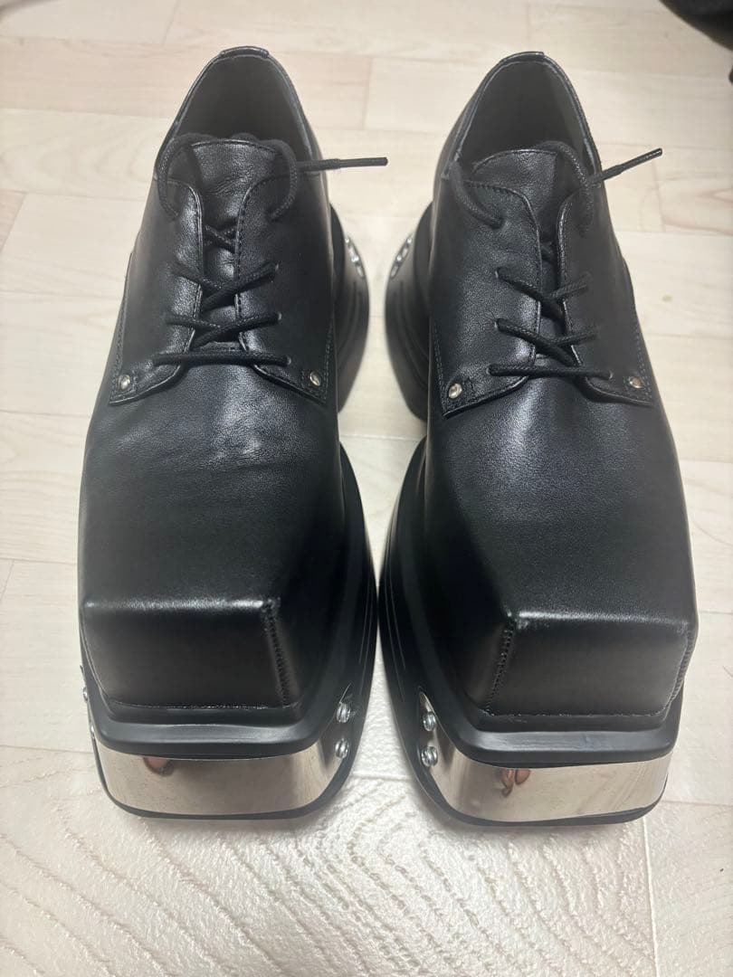 GRANCY メタルプレートレザーシューズ 40サイズ