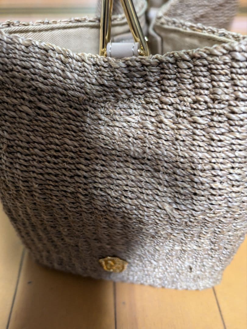 VIOLA D'ORO ベージュ かごバッグ