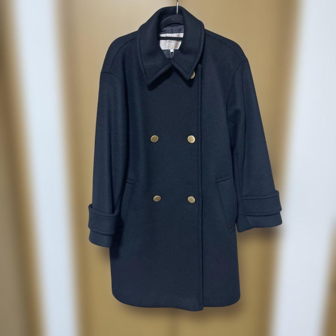 1/31まで　JUSGLITTY スタンダードPコート　ブラック