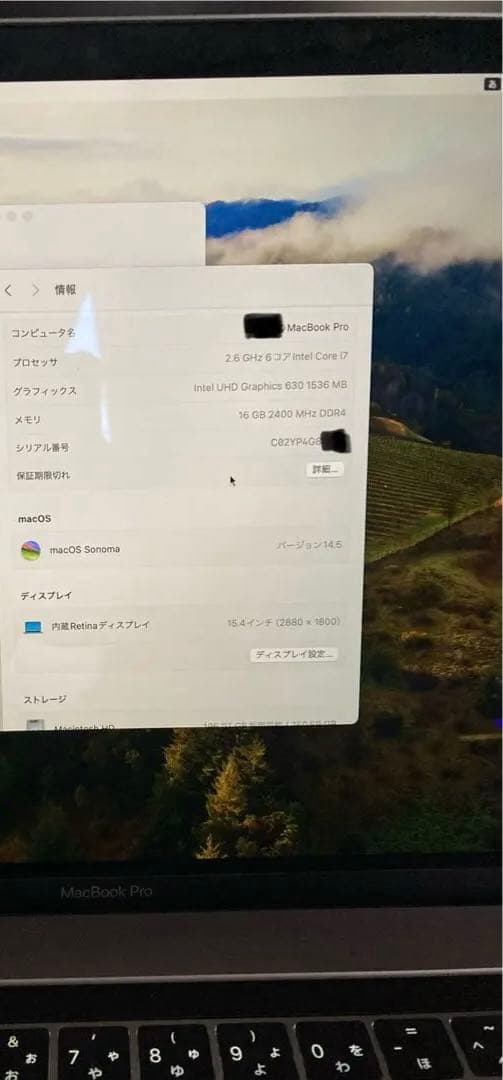 D*n様 【初期化済み】MacBook Pro 15-inch 2019 / i