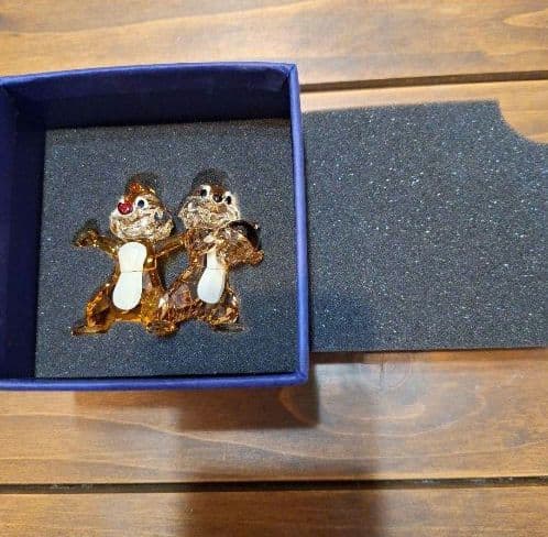 【極美品】SWAROVSKI スワロフスキーDisney チップとデール外箱なし