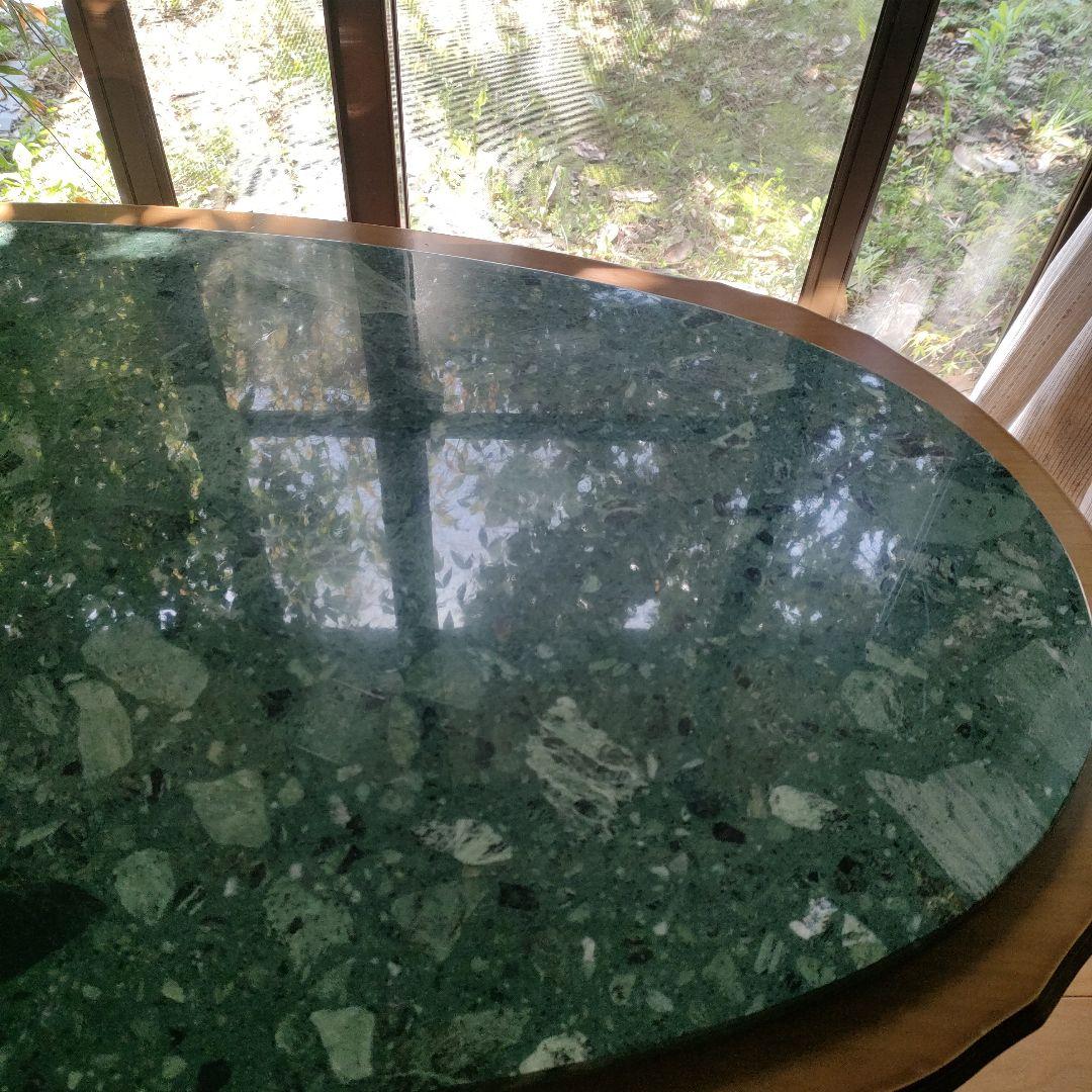 【アンティーク】 大理石テーブル 猫脚 楕円テーブル イタリア製