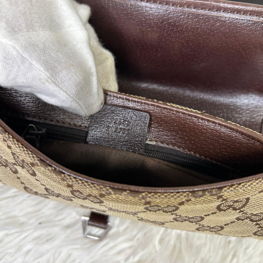 GUCCI GGキャンバス ジャッキー ウエストバッグ ボディーバッグ　茶色