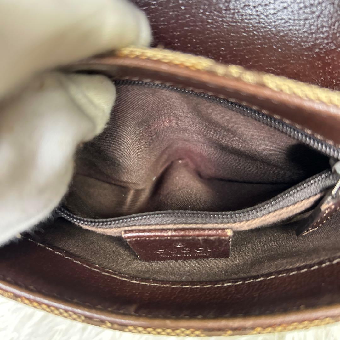 GUCCI GGキャンバス ジャッキー ウエストバッグ ボディーバッグ　茶色