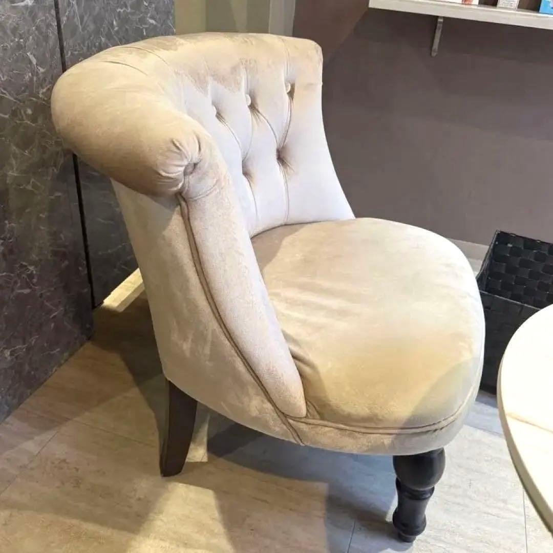 美品◆クラシック ベージュ 1人掛けソファ