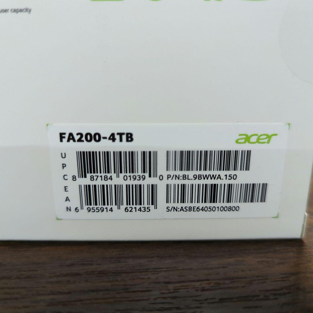AcerM.2SSD4TBFA200 NVMe1.4 2280PCIe新品