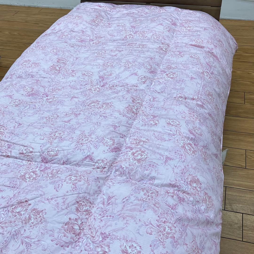 新品　シングルサイズ　羽毛掛け布団　羽毛ふとん　羽毛掛ふとん　羽毛布団　ピンク