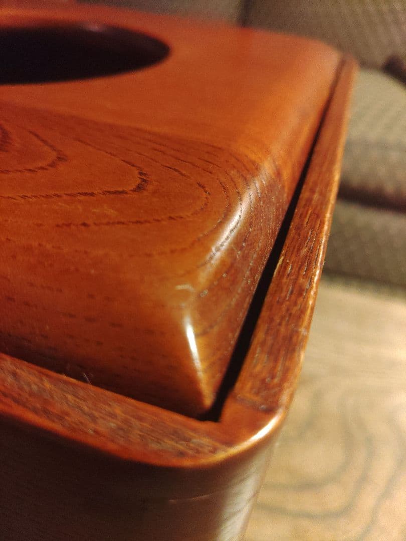 希少　無垢　ダストボックス　ごみ箱　蟻継ぎ　天然　欅　工芸　民芸