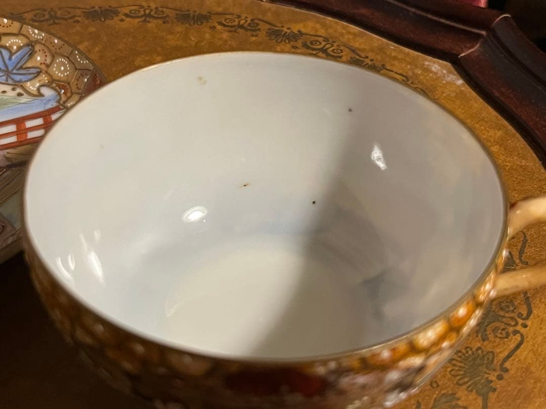 島村製　ジャポニズム　金彩　和風カップソーサーセット