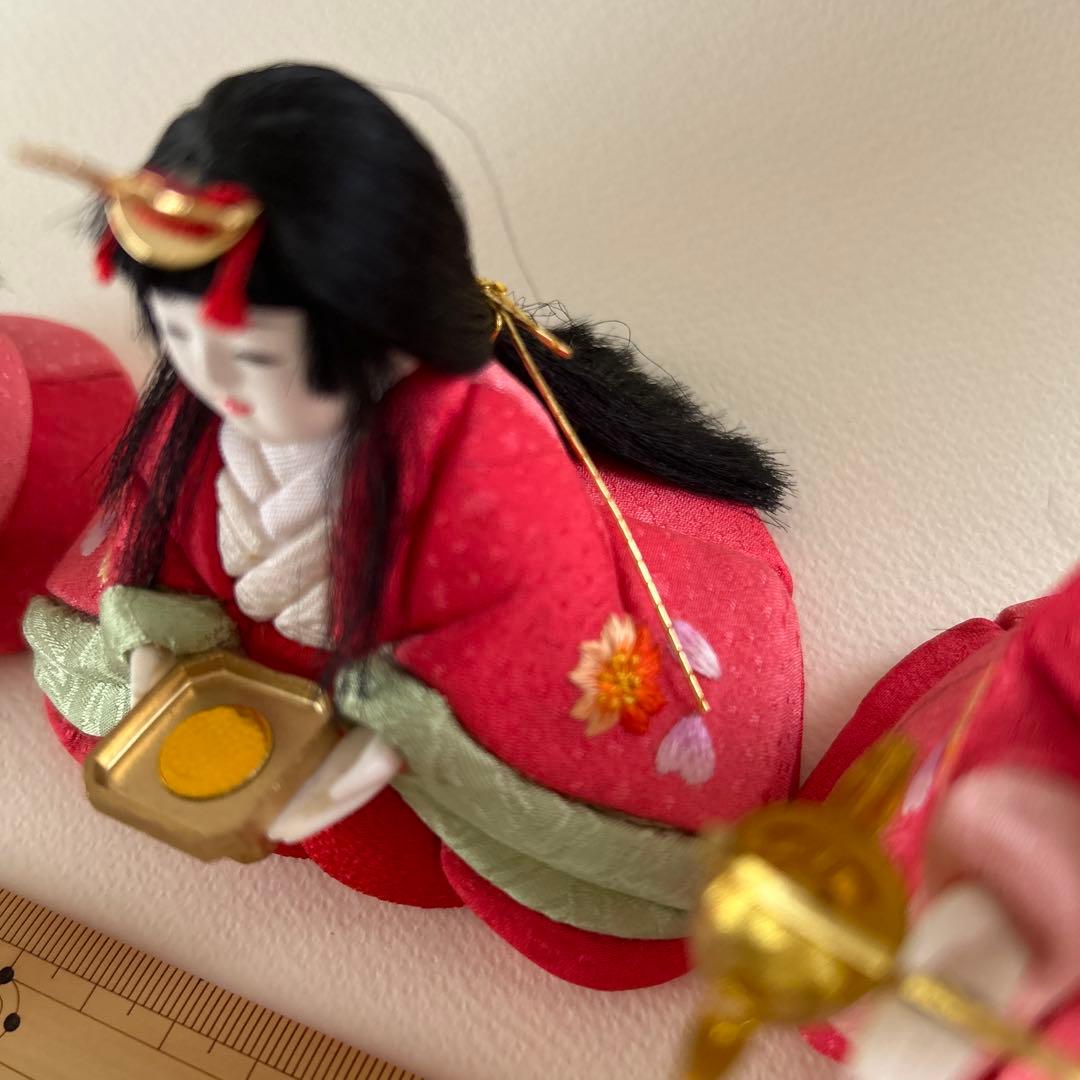 木目込み　雛人形　三人官女　ミニ　刺繍