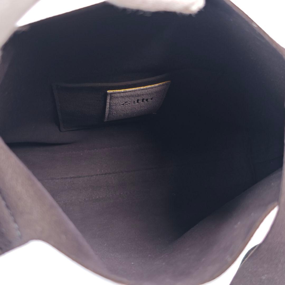 zattu CONCH マイクロファイバースエード ショルダーバッグ 濃茶