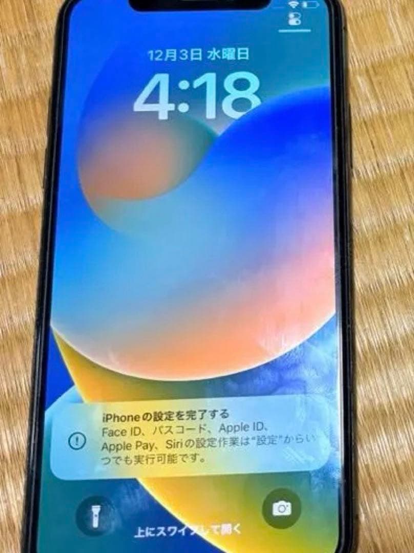 iPhone X 64GB ケース付き フィルム付き　元箱あり　バッテリー交換済