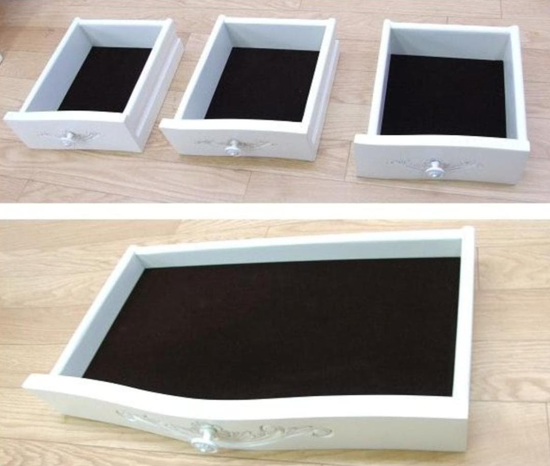 リビングボード/電話台 猫脚 幅60cm ホワイト