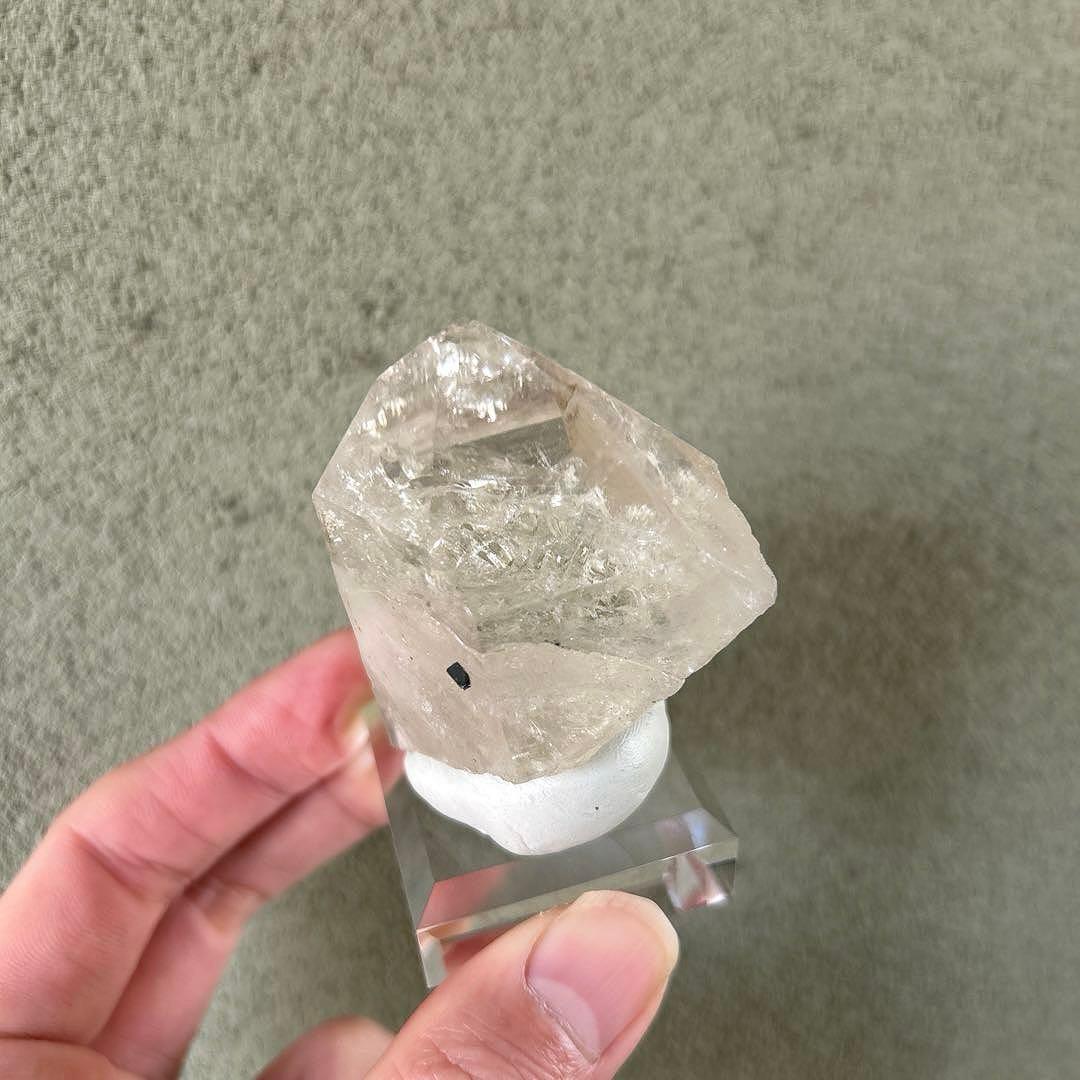 希少産地 ノルウェー産 水晶 ポイント アナテース共生