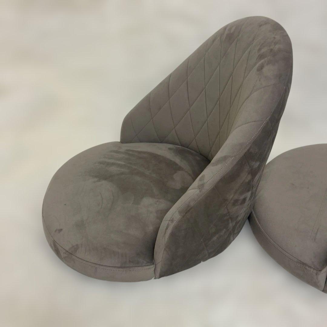 【美品】2個セット　LOWYA ローソファ　座椅子　コンパクト　ベルベット調