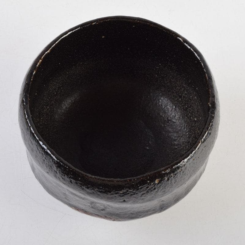 茶道具　楽吉左衛門　黒楽茶碗　時代箱付　V　9146