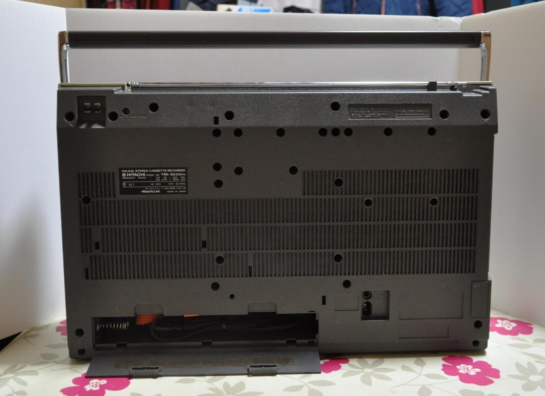 希少 日立 パディスコ ラジカセ TRK-8600 青 レトロラジオ 動作品